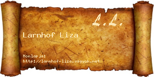 Larnhof Liza névjegykártya